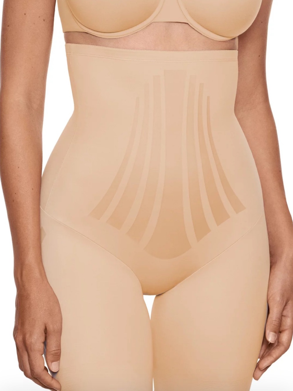 Miraclesuit Modern Miracle high-waist thigh slimmer #2569 beige size Large NWOT